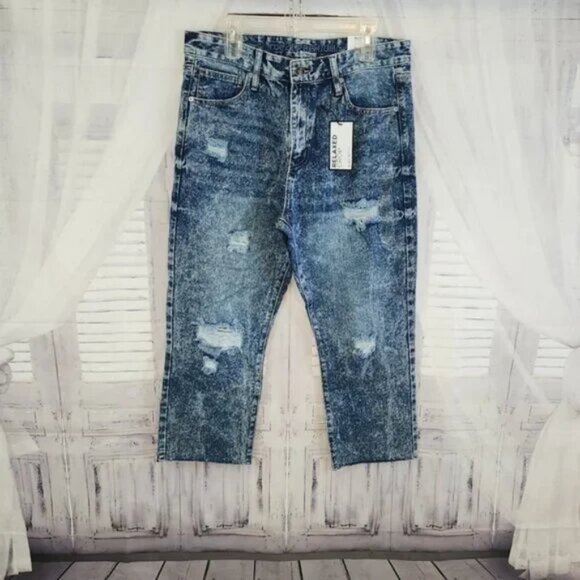 Rue 21 Premium Relaxed Crop Jeans - Picture 1 of 2